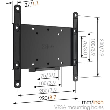 Vogels | Wall mount | MA2000-A1 | Fixed | 26-40 " | Maximum weight (capacity) 30 kg | Black
