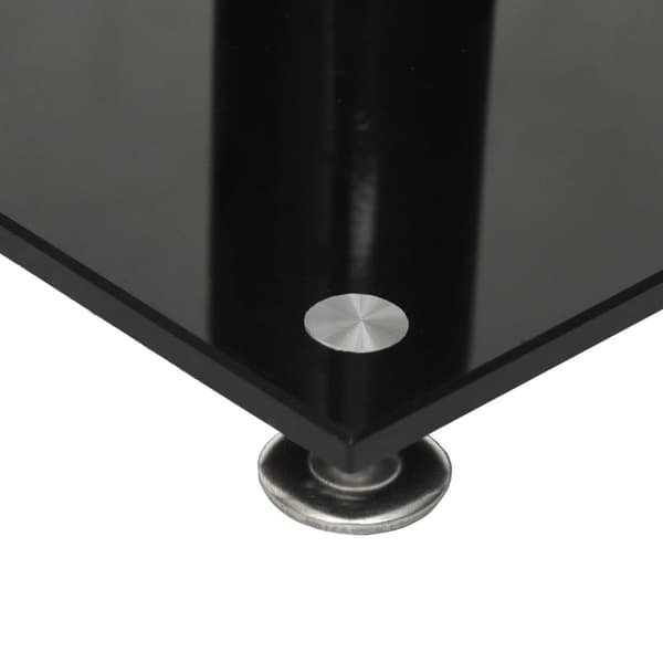 Högtalarstativ - Living Högtalarstativ 2 st härdat glas 2-pelarmodell svart & silver