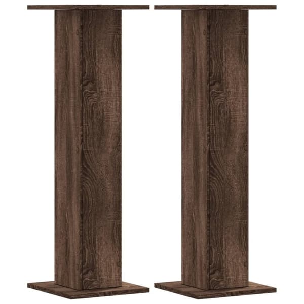 vidaXL højtalerstativer 2 stk. 30x30x95 cm konstrueret træ brun egetræ