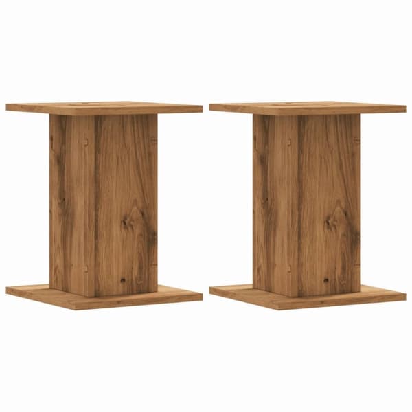 vidaXL højtalerstativer 2stk. 30x30x40cm konstrueret træ egetræsfarvet