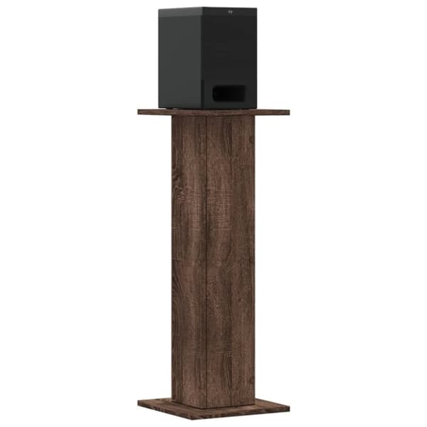 vidaXL højtalerstativer 2 stk. 30x30x80 cm konstrueret træ brun egetræ