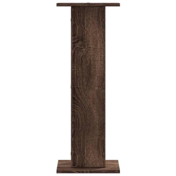 vidaXL højtalerstativer 2 stk. 30x30x80 cm konstrueret træ brun egetræ