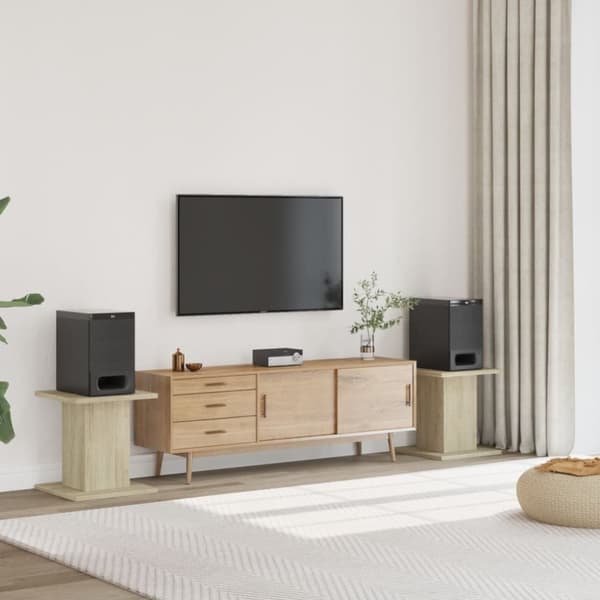 vidaXL højtalerstativer 2 stk. 30x30x40 cm konstrueret træ sonoma-eg