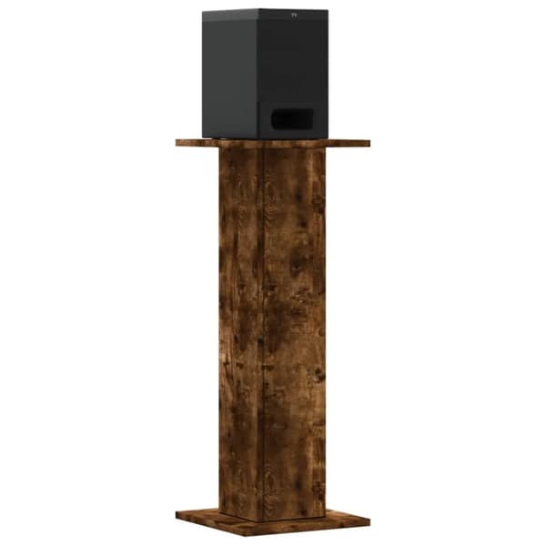 vidaXL højtalerstativer 2 stk. 30x30x80cm konstrueret træ røget egetræ