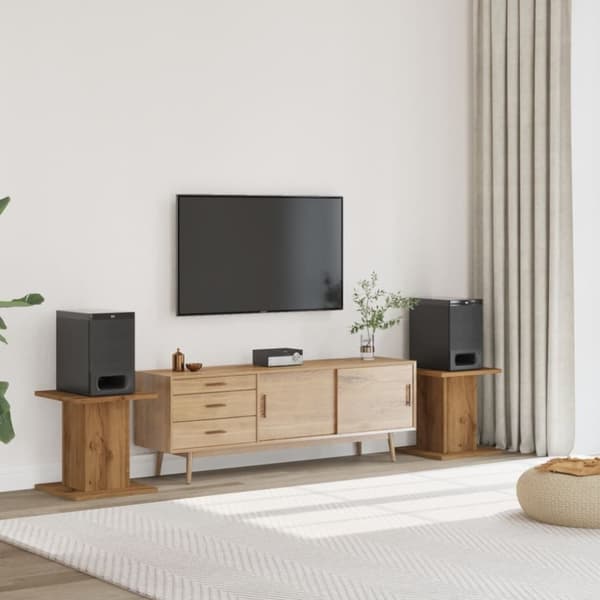 vidaXL Høyttalerstativ 2 stk artisan eik 30x30x40 cm konstruert tre