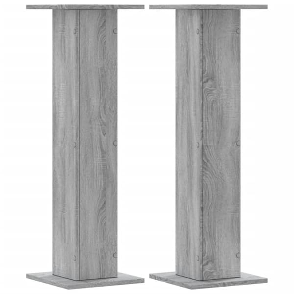 vidaXL Høyttalerstativ 2 stk grå sonoma 30x30x95 cm konstruert tre
