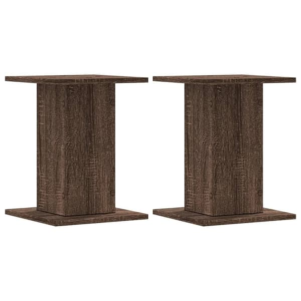vidaXL højtalerstativer 2 stk. 30x30x40 cm konstrueret træ brun egetræ