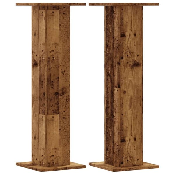 vidaXL højtalerstativer 2 stk. 30x30x95 cm konstrueret træ antikt træ