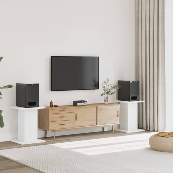 vidaXL højtalerstativer 2 stk. 30x30x60 cm konstrueret træ hvid