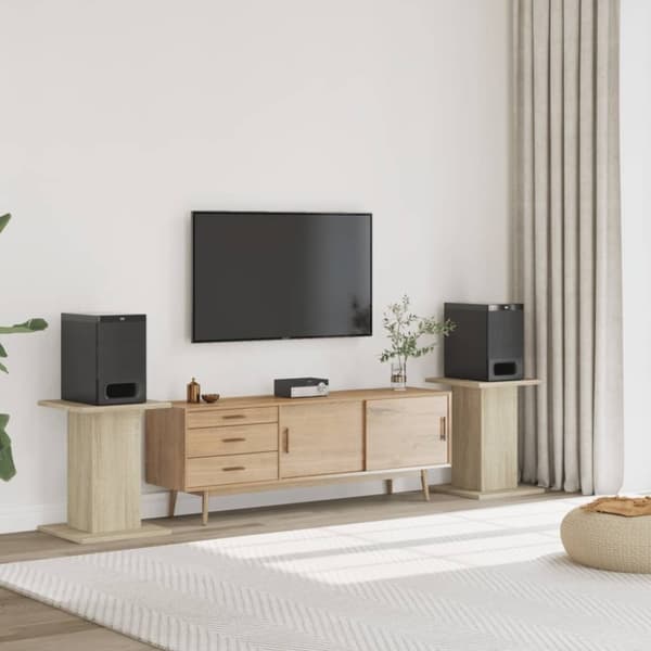 vidaXL Högtalarställ 2 st sonoma ek 30x30x60 cm konstruerat trä