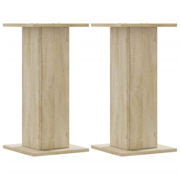 vidaXL Høyttalerstativ 2 stk sonoma eik 30x30x60 cm konstruert tre