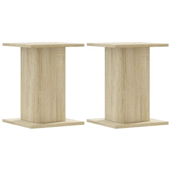vidaXL Høyttalerstativ 2 stk sonoma eik 30x30x40 cm konstruert tre