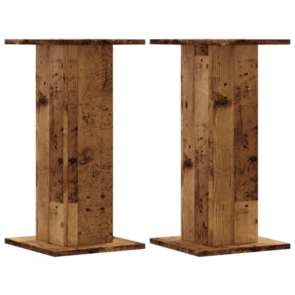 vidaXL højtalerstativer 2 stk. 30x30x60 cm konstrueret træ antikt træ