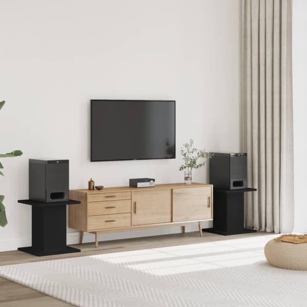 vidaXL Høyttalerstativ 2 stk svart 30x30x40 cm konstruert tre