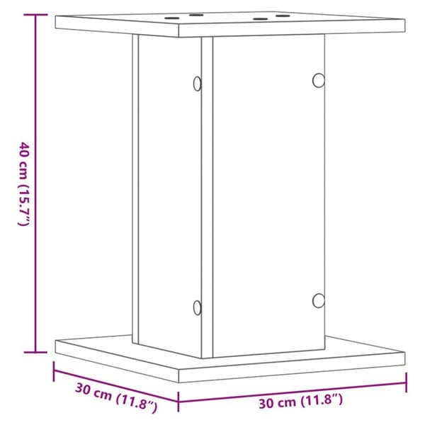 vidaXL højtalerstativer 2 stk. 30x30x40 cm konstrueret træ sort