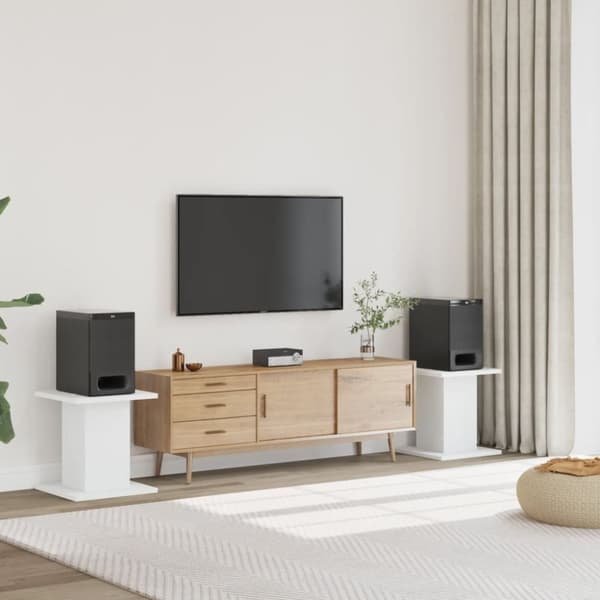 vidaXL Høyttalerstativ 2 stk hvit 30x30x40 cm konstruert tre