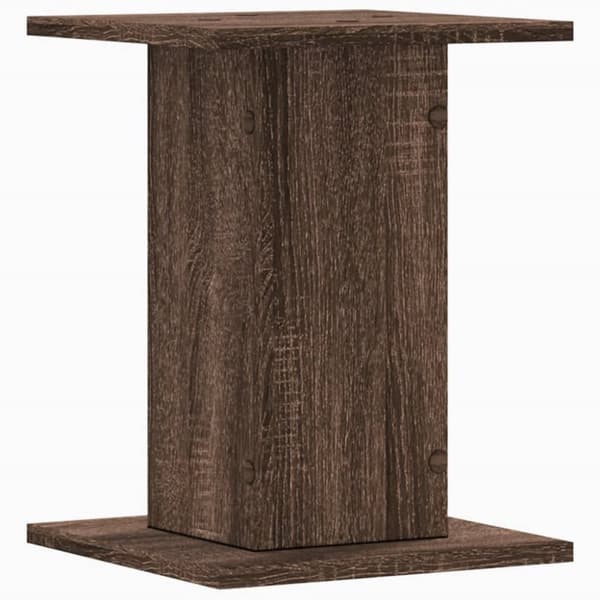 højtalerstativer 2 stk. 30x30x40 cm konstrueret træ brun egetræ