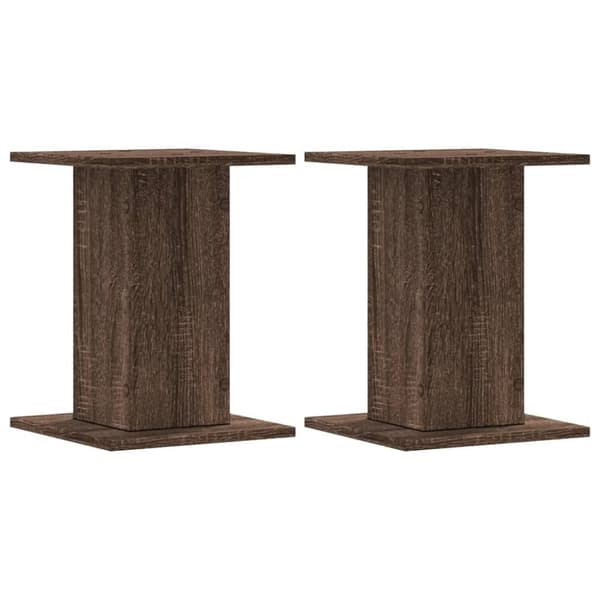 højtalerstativer 2 stk. 30x30x40 cm konstrueret træ brun egetræ
