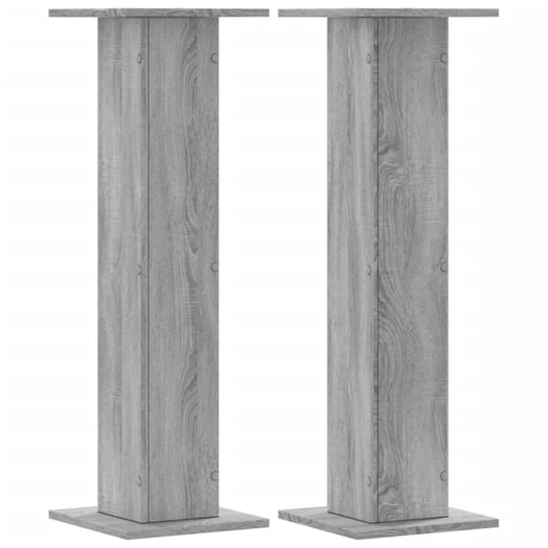 Kaiutintelineet 2 kpl harmaa Sonoma 30x30x95 cm tekninen puu