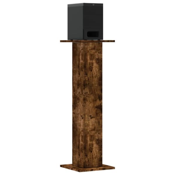 højtalerstativer 2 stk. 30x30x95cm konstrueret træ røget egetræ