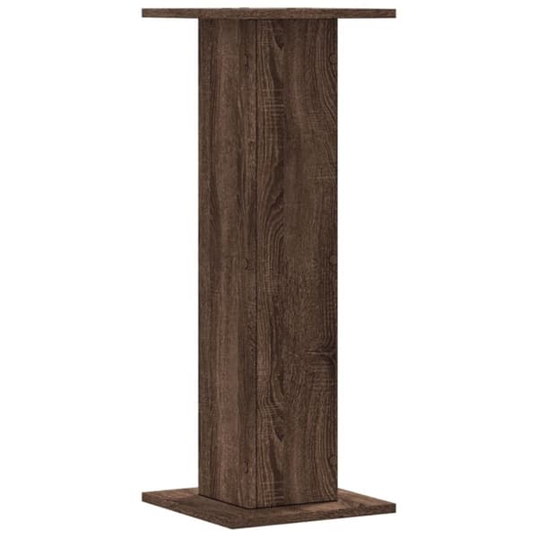 højtalerstativer 2 stk. 30x30x80 cm konstrueret træ brun egetræ