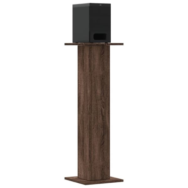 højtalerstativer 2 stk. 30x30x95 cm konstrueret træ brun egetræ