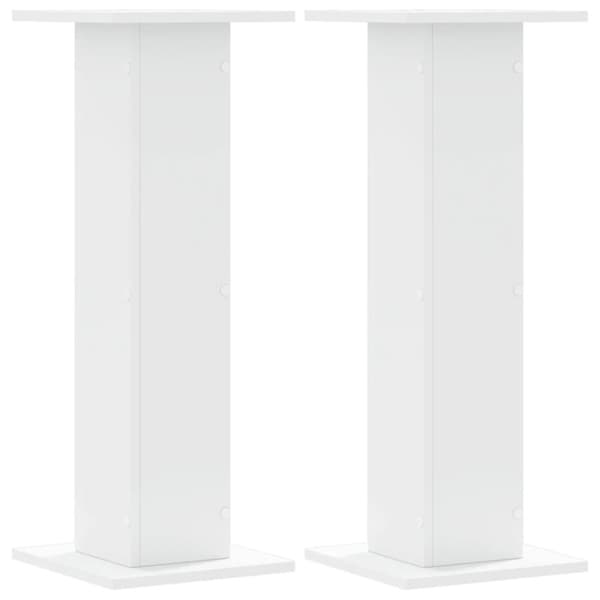 Högtalarställ 2 st vit 30x30x80 cm konstruerat trä