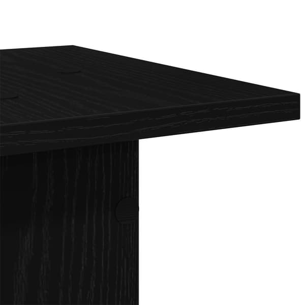 vidaXL Kaiutintelineet 2 kpl Musta Tammi 30x30x95 cm Sohjotettu Puu
