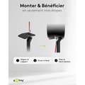 Miniatyrbild 4 av 4: Support för Sonos Era 300, belastningskapacitet 3K, kabelhantering, 71 cm hög, svart - 71195
