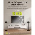 Miniatyrbild 2 av 4: Support för Sonos Era 300, belastningskapacitet 3K, kabelhantering, 71 cm hög, svart - 71195