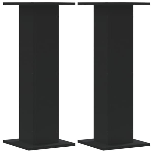 Högtalarställ 2 st svart 30x30x80 cm konstruerat trä