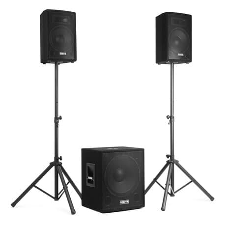 Vonyx VX1015BT komplett ljudsystem med Bluetooth - 2.1 aktiv högtalarset - 1000W Peak Effekt