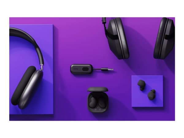 Twelve South AirFly Pro - Langaton Bluetooth-äänivastaanotin/lähetin langattomille kuulokkeille, matkapuhelimelle, autoäänelle - musta