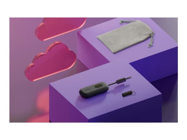 Twelve South AirFly Pro - Langaton Bluetooth-äänivastaanotin/lähetin langattomille kuulokkeille, matkapuhelimelle, autoäänelle - musta