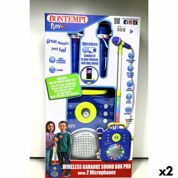 Højttaler med karaokemikrofon Bontempi 2 enheder