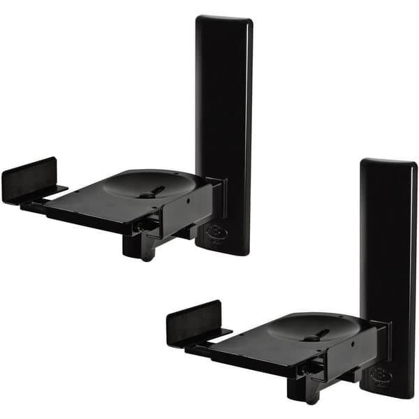 B-Tech BT77 Högtalarfäste Vägg Tiltbar, Svängbar Väggavstånd (max.): 27.3 cm Svart 1 par