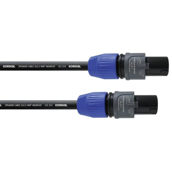 Cordial Högtalare Kabel [1x Typ SPK-kontakt - 1x Typ SPK-kontakt] 2 x 2.5 mm² 10.00 m Svart