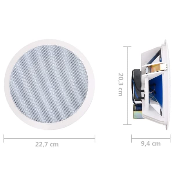 vidaXL Inbyggnadshögtalare med diskant tak/vägg 2 st 360 W