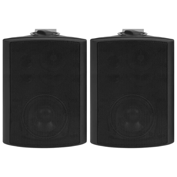 vidaXL Väggmonterade stereohögtalare 2 st svart inomhus/utomhus 100W