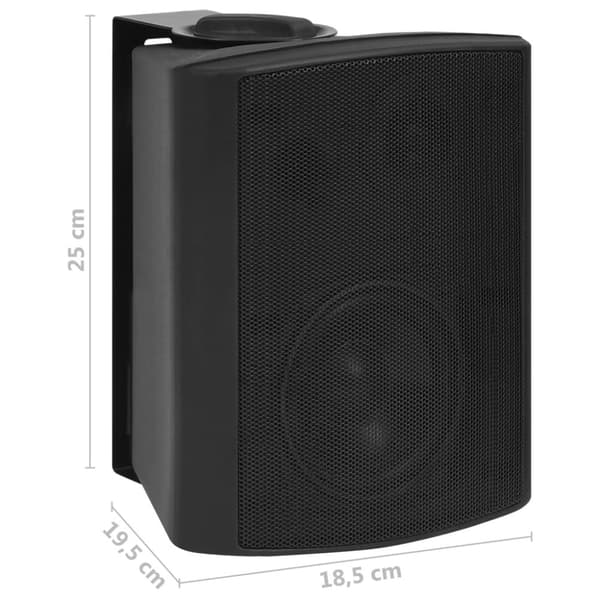 vidaXL Väggmonterade stereohögtalare 2 st svart inomhus/utomhus 100W
