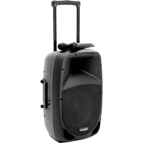 Omnitronic MES-15BT2 Mobil PA-högtalare 38 cm 15 tum 230 V, Uppladdningsbara batteri 1 st