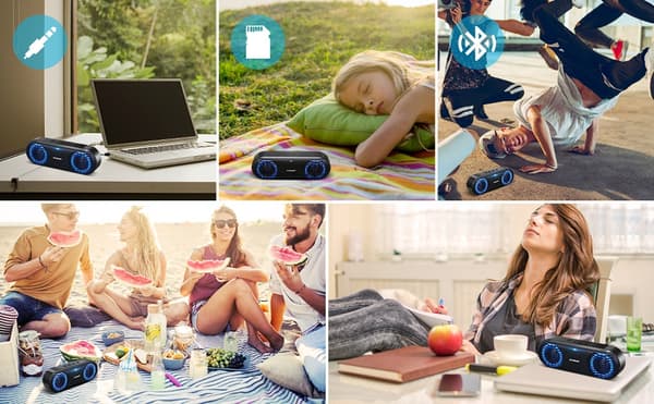ELEGIANT Bluetooth-kaiutin, kannettava Bluetooth 5.0 -kaiutin Langaton Sound Box 10W Music Box Boom Boom stereoäänibassolla Tukee hands-free-puhelua