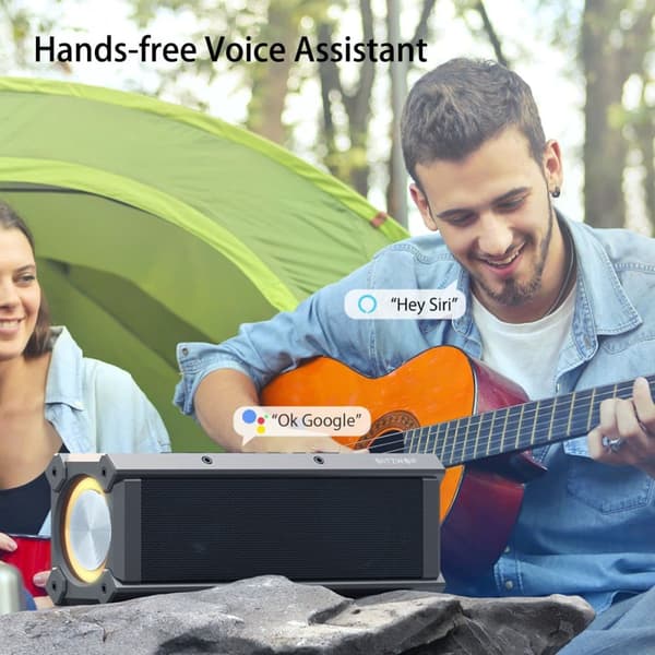 BlitzWolf BW-WA3 True 100W Portabla Dual-Driver-högtalare bluetooth-högtalare Djup bas Fantastiskt ljud LED-ljus TWS 5000mAh Trådlös utomhushögtalare