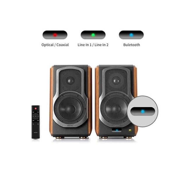 Aktiva bokhyllshögtalare - Edifier - S1000MKII - Bluetooth 5.0 - 120W - Optisk ingång