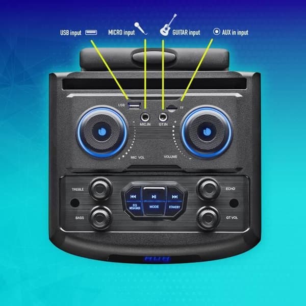 Bärbar högtalare - NGS - WILD DUB 1 - 300W - Bluetooth - True Wireless - Svart