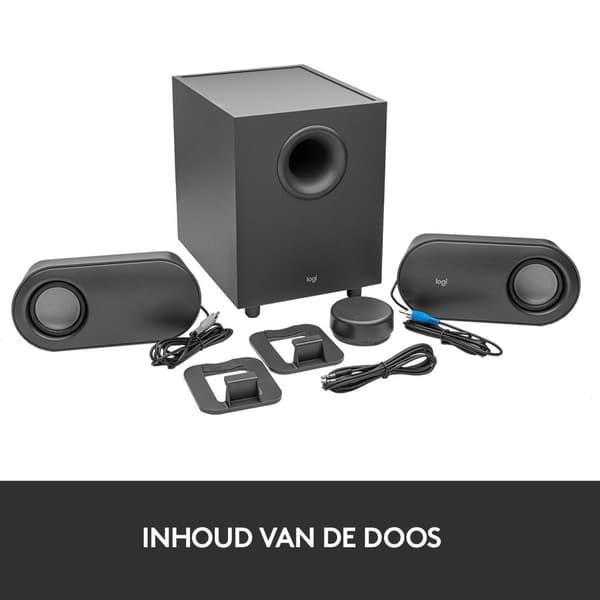 Logitech Z407 - Högtalarsystem - för PC - 2.1 kanal - trådlöst - Bluetooth - USB - 40 Watt (totalt) - grafitgrå (980-001348)