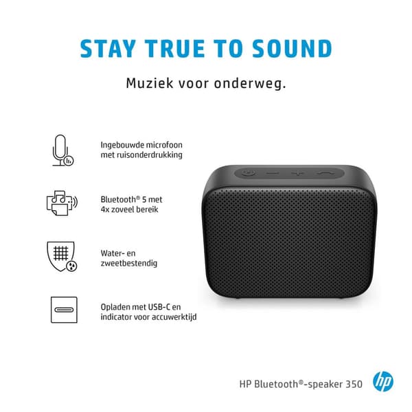 HP Black Bluetooth Speaker 350 Svart
