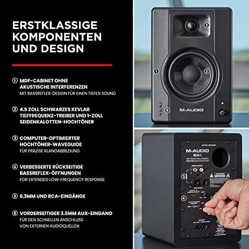 M-AUDIO BX4 högtalare Black Wired 50 W