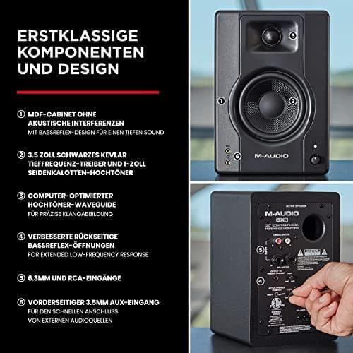 M-AUDIO BX3 kaiutin, musta langallinen 50 W