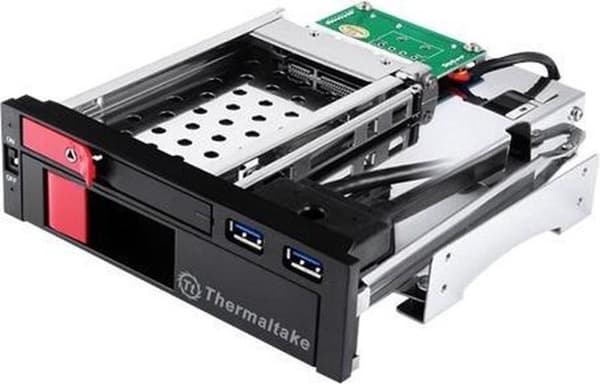 Thermaltake ST0026Z drevbås panel 2,5/3,5" Bezel panel Sort, Rød